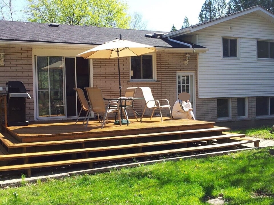 View of deck from the garden