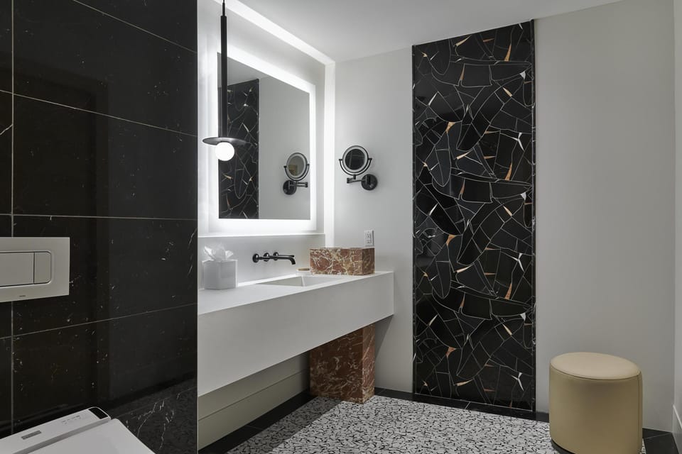 Presidential Suite, 1 King Bed | Bathroom | Designer toiletries, hair dryer, towels, soap