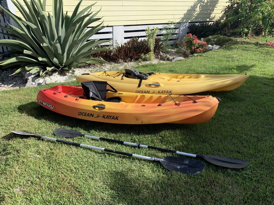 Two kayaks available for your use located at Rainbow beach