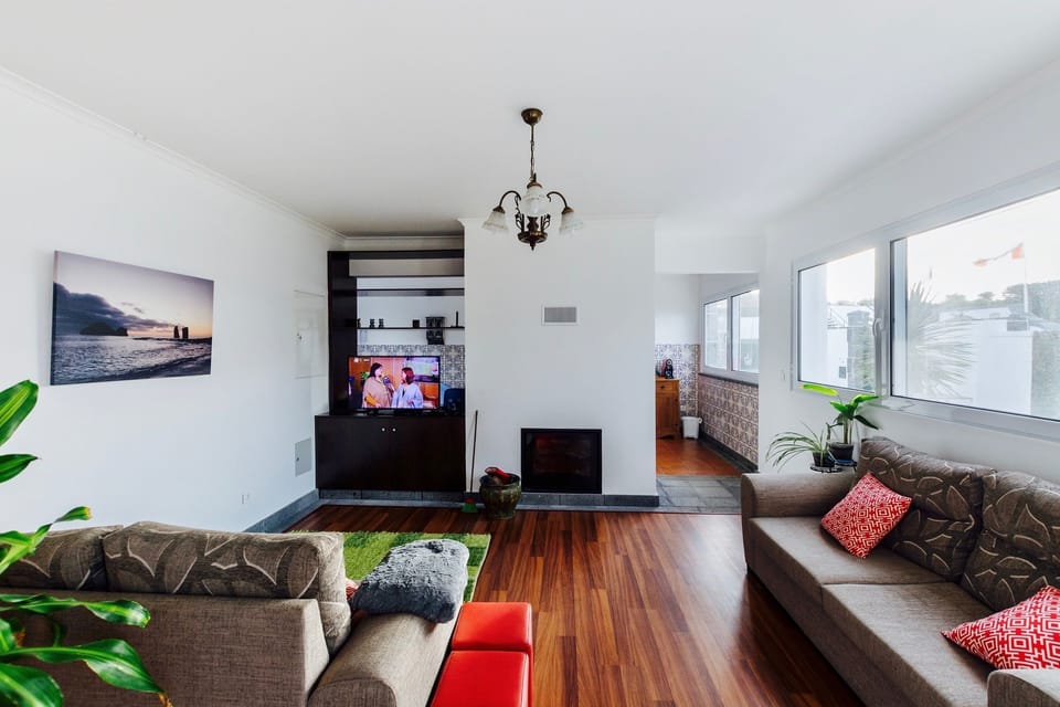 20-inch flat-screen TV with cable channels, TV