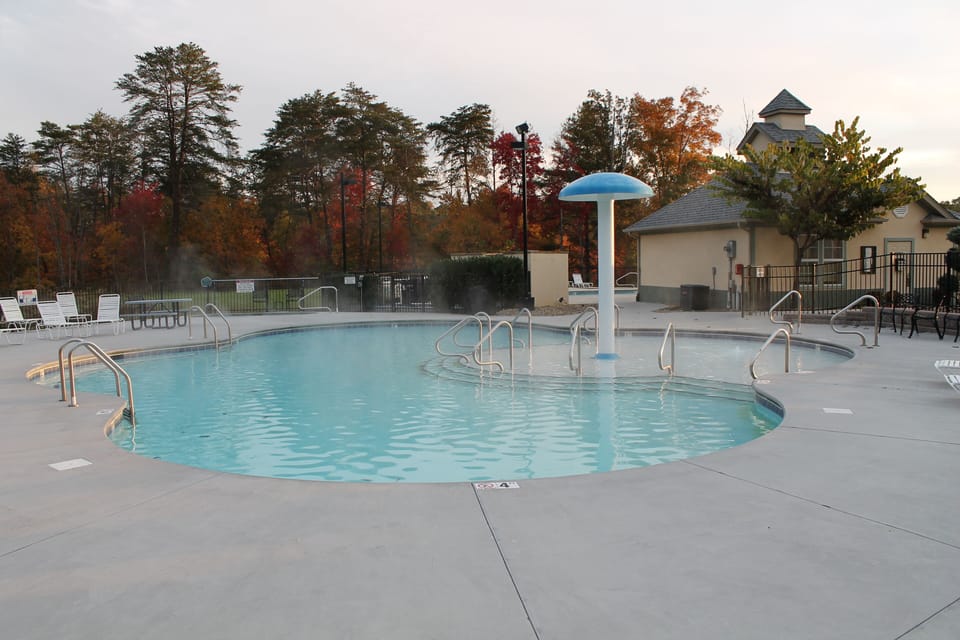 The heated pool that is open from April - October, the hot tub is open all year.