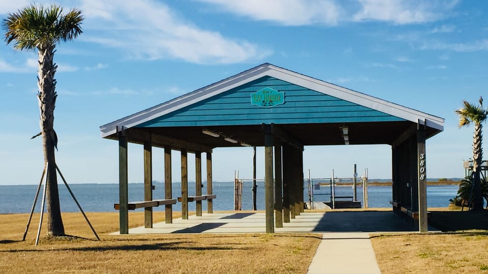 Lighted fishing pier
