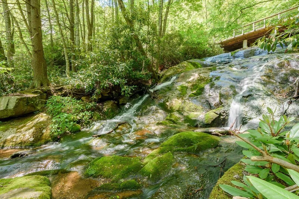 Boulder Falls is a short walk below the house