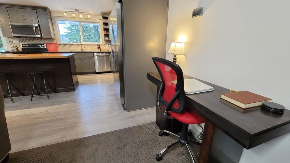 Desk and work area