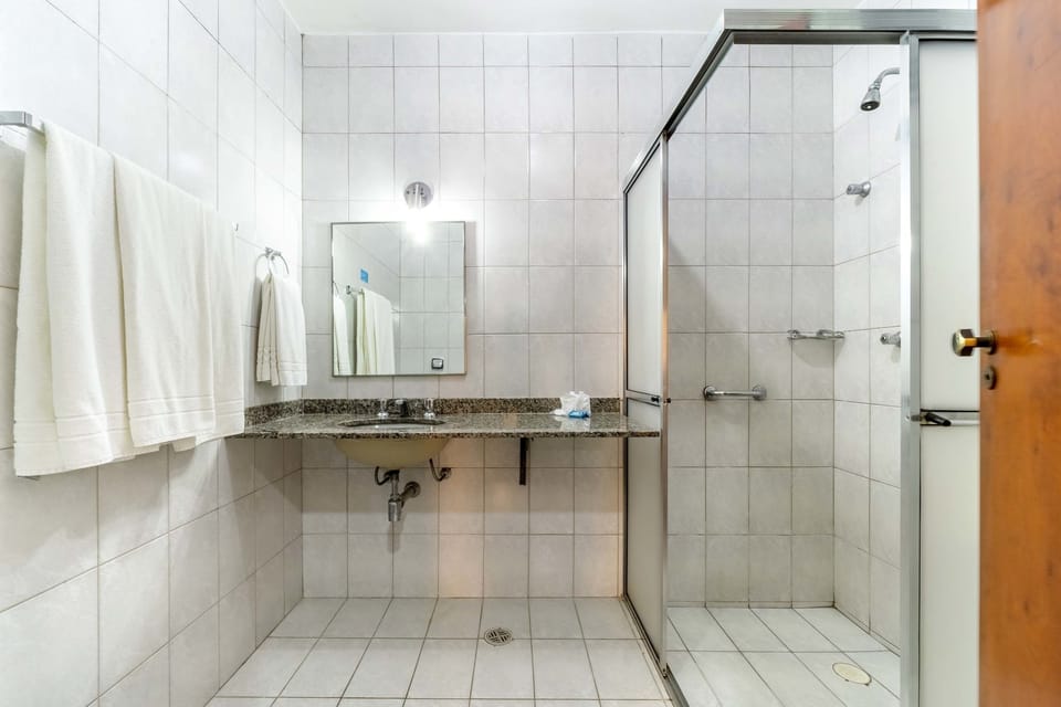 Shower, free toiletries, hair dryer (on request), towels