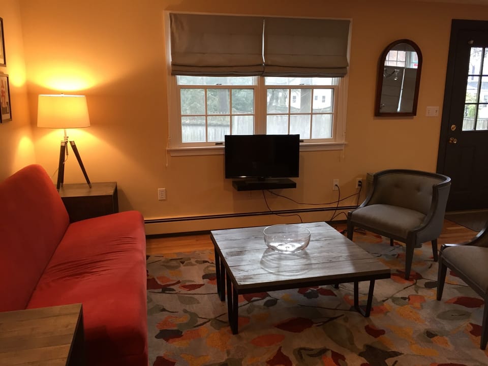 Great room with flat panel cable TV and DVR