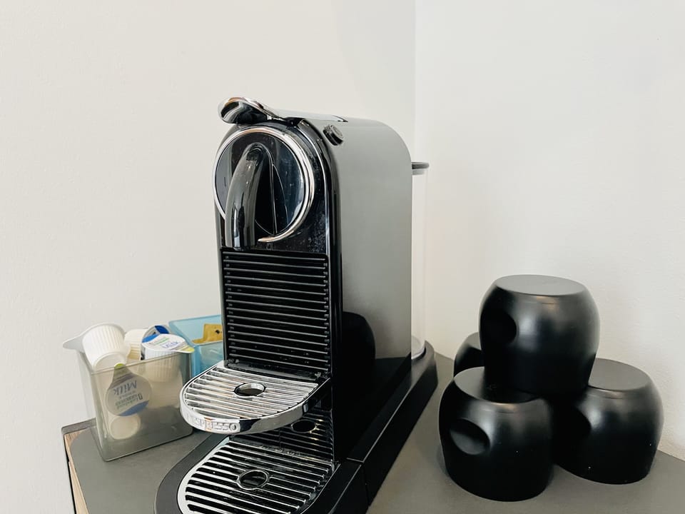 Nespresso Coffee Machine in Master Bedroom 