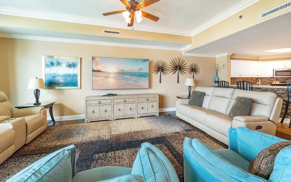 Recharge in the living room as you sink into plush seats while enjoying a good movie