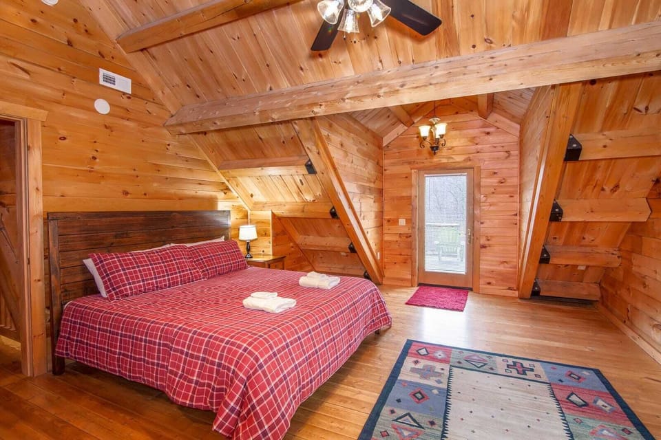 Twin Hollows Master bedroom with private deck access