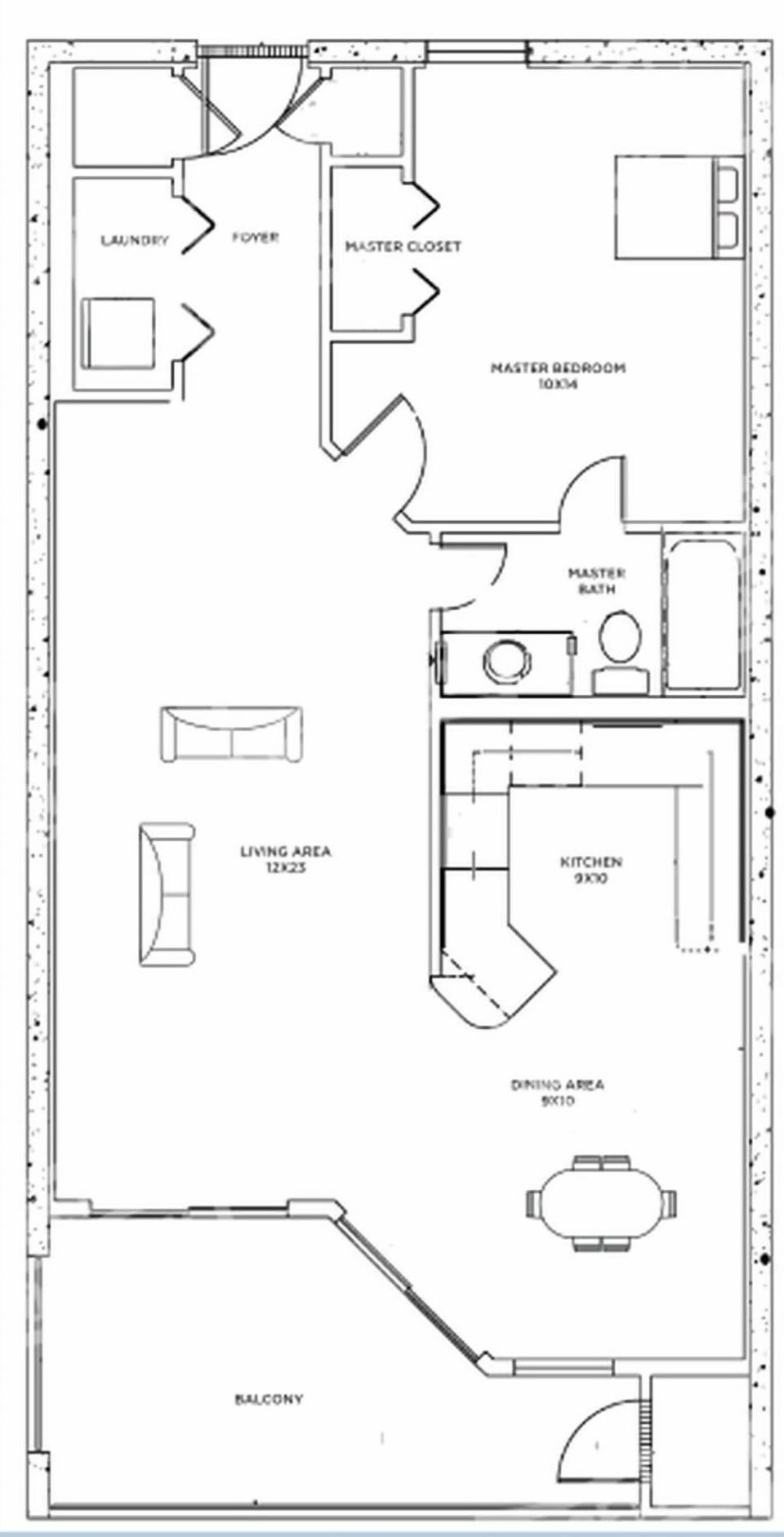 Explore the comfortable layout featuring a spacious living area, cozy bedroom, and inviting kitchen for your stay