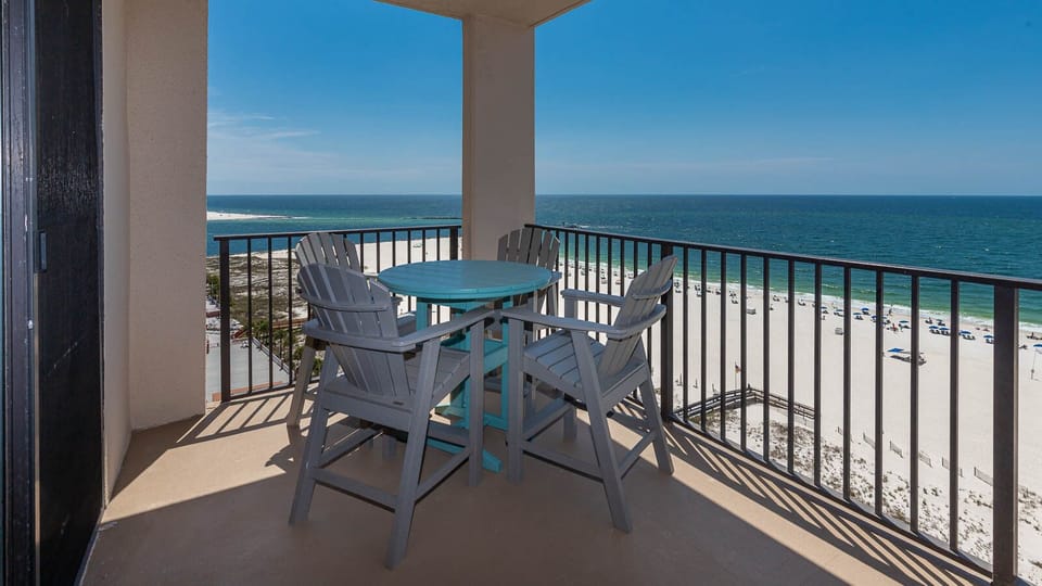 Relax on the balcony with a refreshing drink while enjoying the expansive water views and gentle breezes