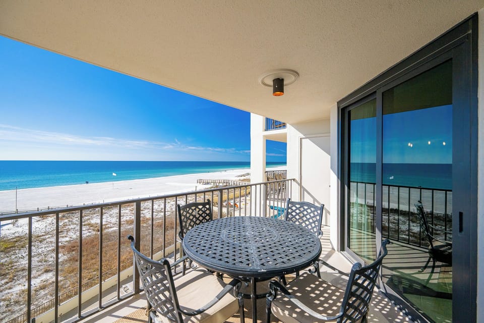 Gentle gulf breezes brush past your balcony as you savor morning coffee with stunning beach views
