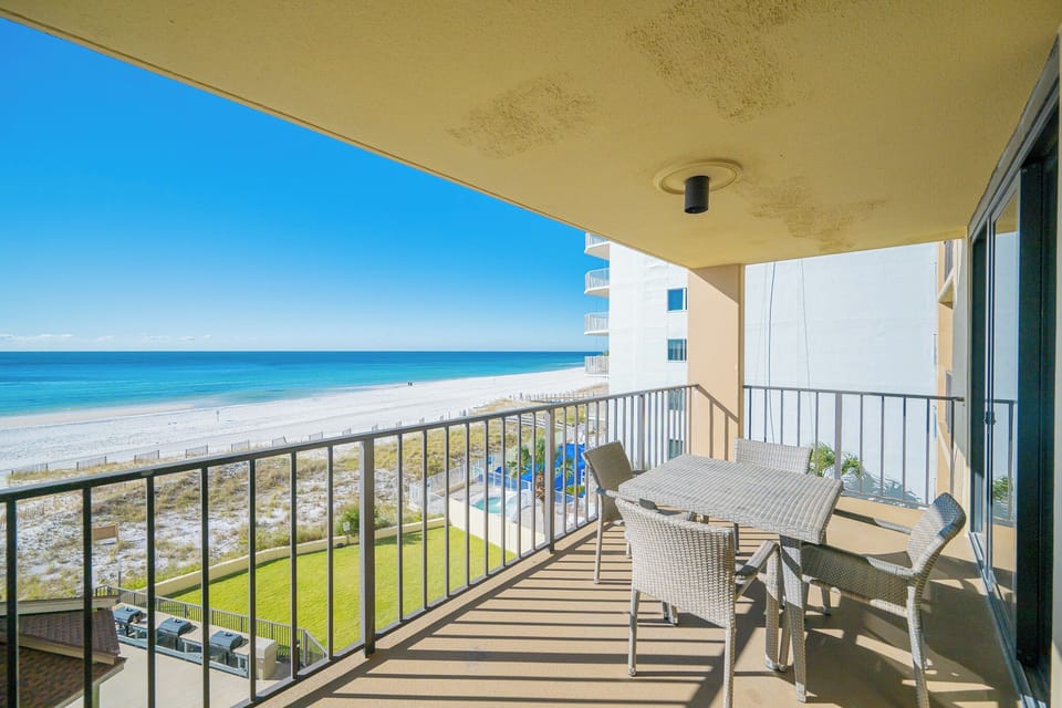 Savor sunlit mornings on your balcony with coastal views, perfect for relaxing and taking in refreshing breezes