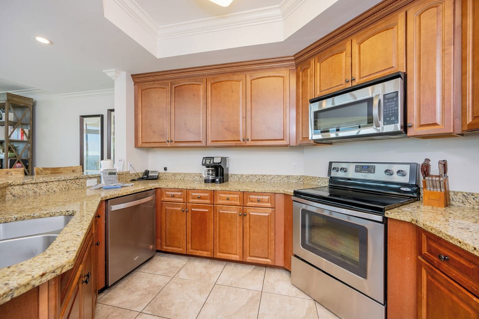 Craft delicious beach-inspired meals as you enjoy the inviting layout of this cozy kitchen