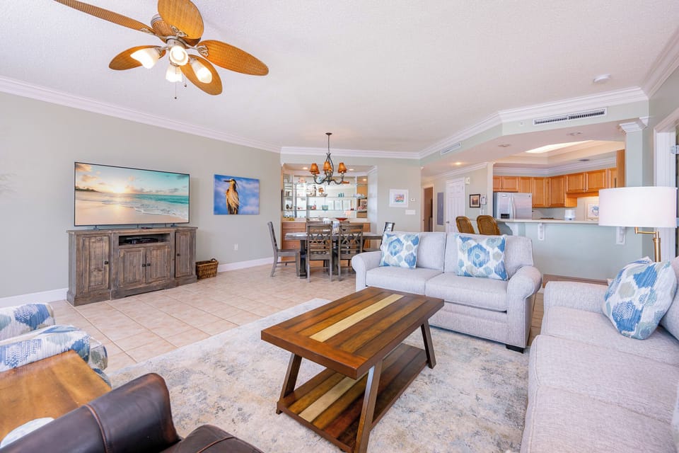 Savor the coastal breeze as you lounge on the inviting, plush seating while sharing laughter with loved ones