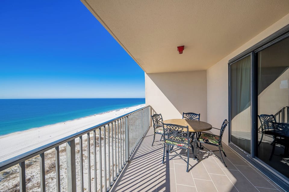 Savor meals at the round table while enjoying the breathtaking views of the tranquil waters and shoreline