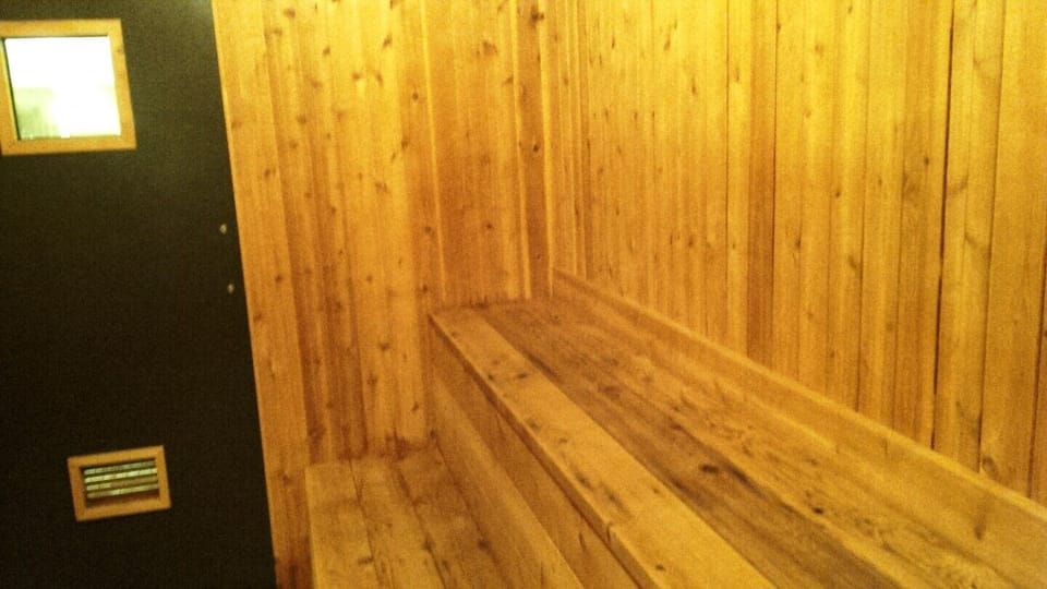 Enjoy the oversized sauna.