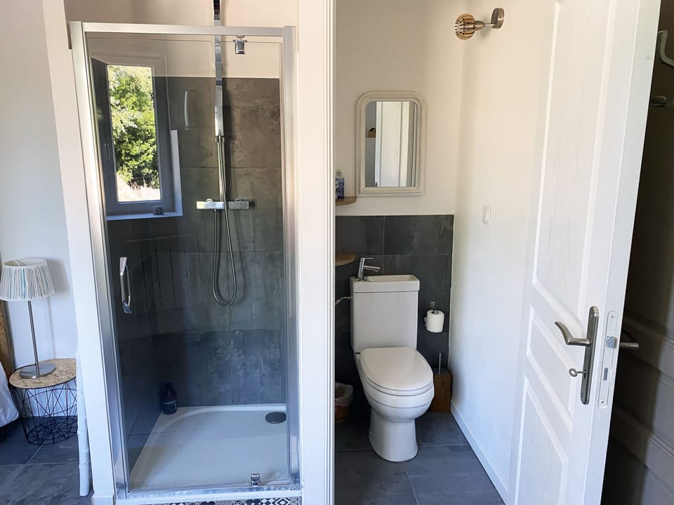 Double Room (Gandhi) | Bathroom | Shower, free toiletries, hair dryer, towels