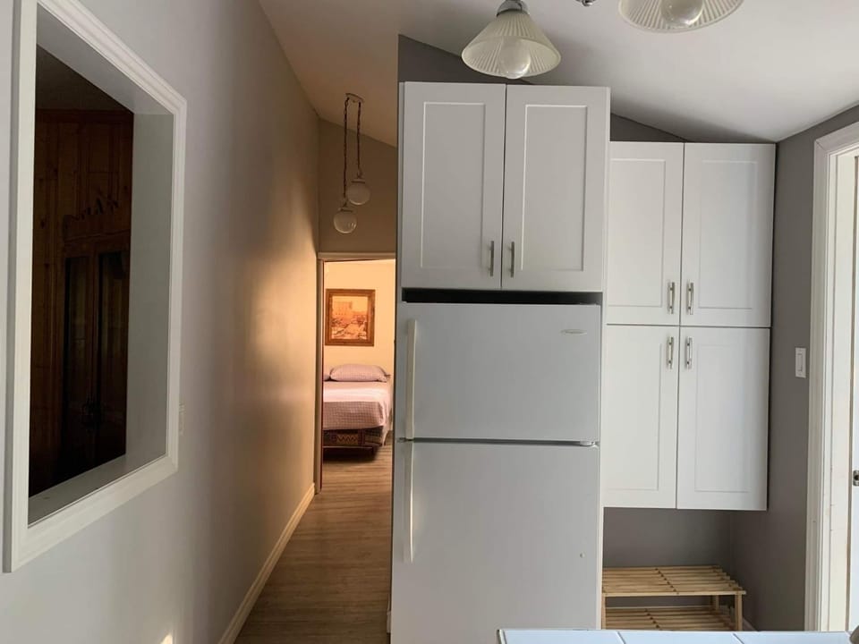 Kitchen and back bedroom 