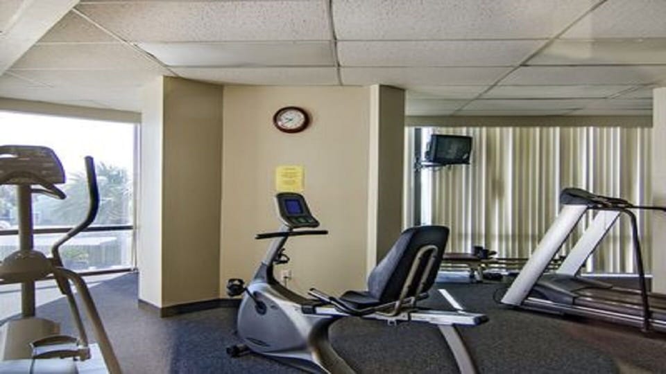 Fitness center with state of the art equipment.