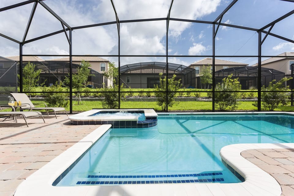 You can soak up the sun from your loungers or enjoy the spillover spa