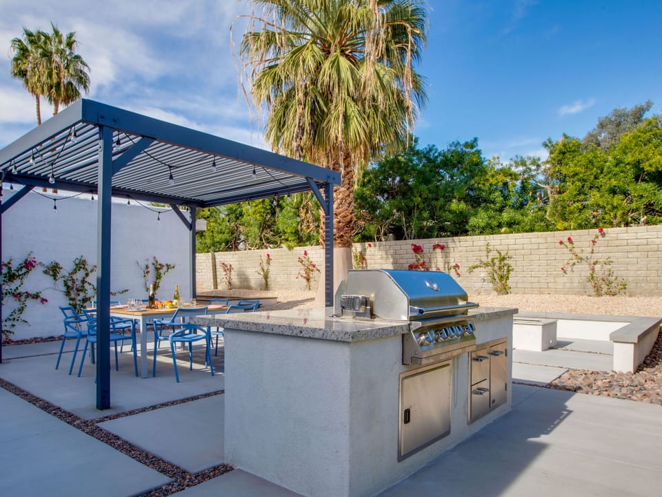 Enjoy a barbeque by the pool