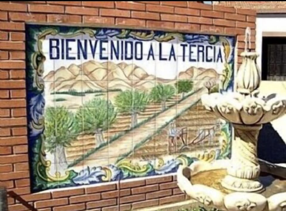 Welcome sign in village
