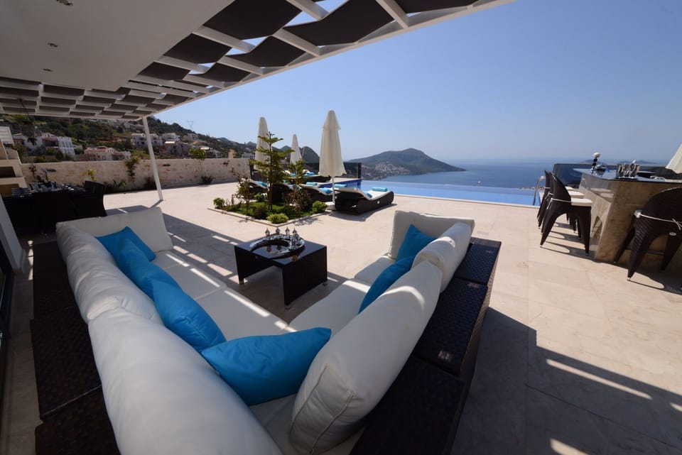 It's all about relaxation....and those amazing views!  Comfy chillout area   