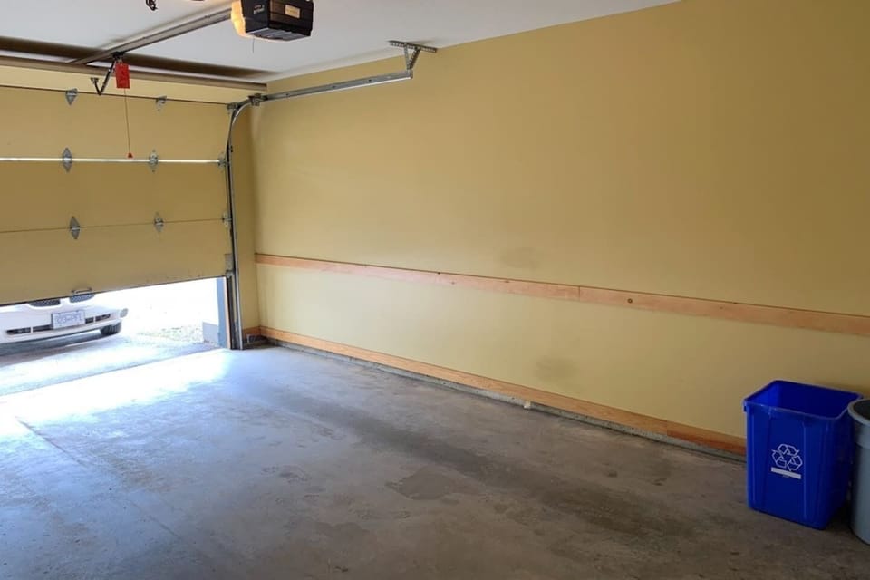 Attached garage. Space for 1 vehicle inside and 1 outside. 