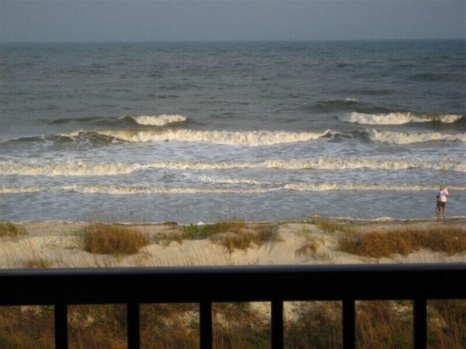 View from our balcony overlooking the beach a few feet away.