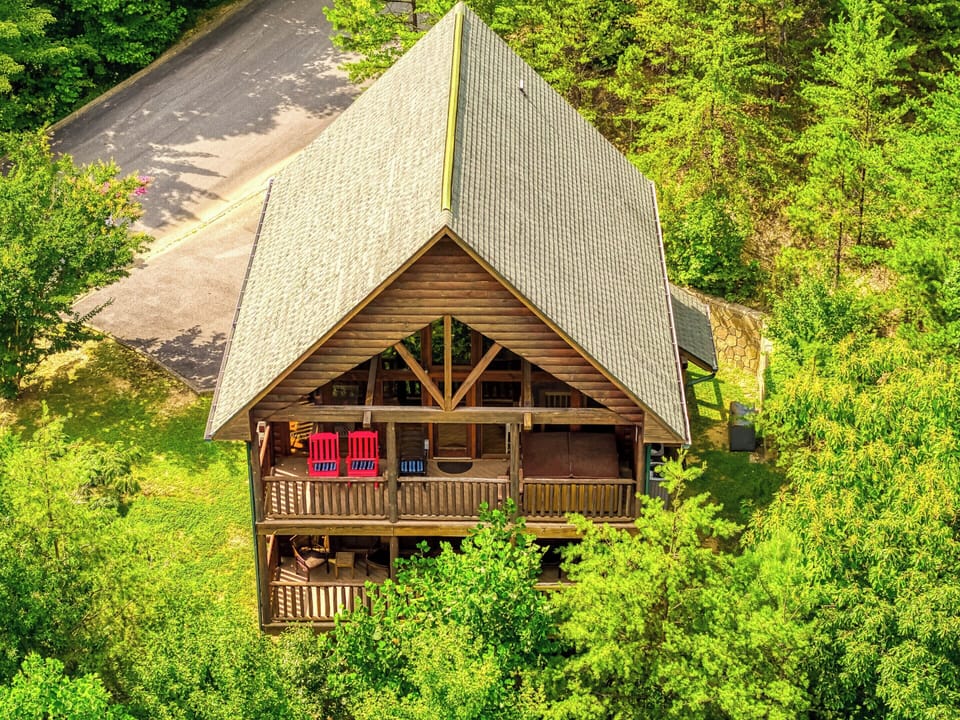Drone Cabin Photo from top of Love On Music Mountain!