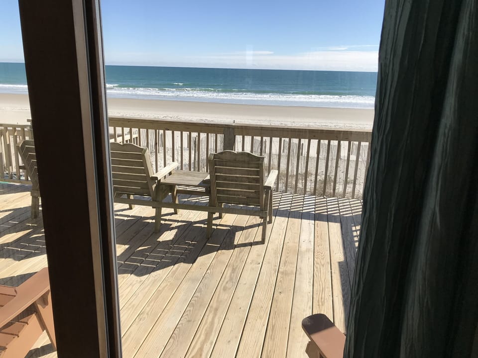 Right on the beach.