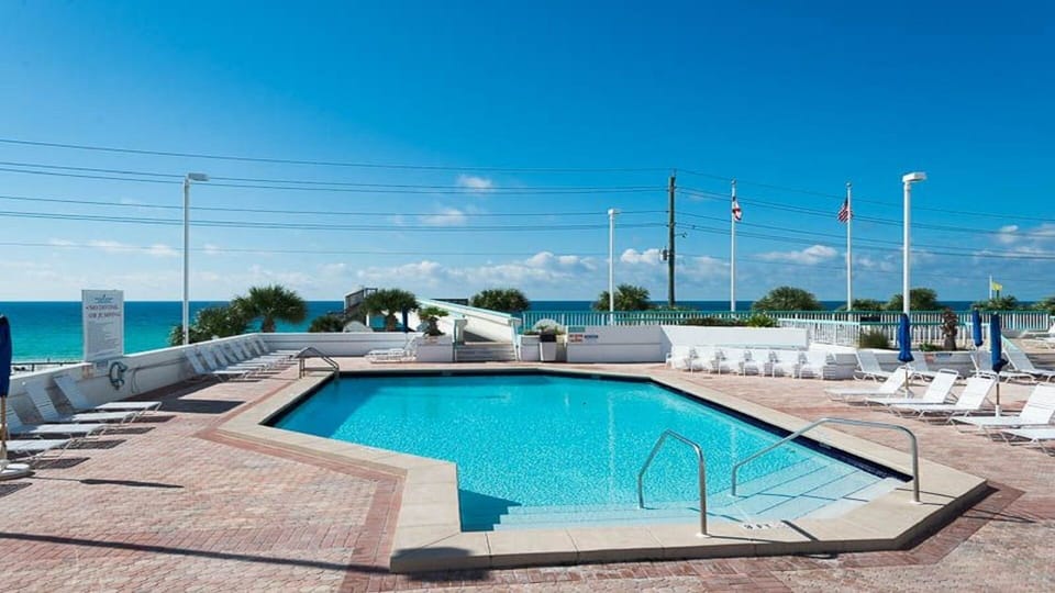 Enjoy swimming in our heated pool. We also have a tanning deck. Or just relax.
