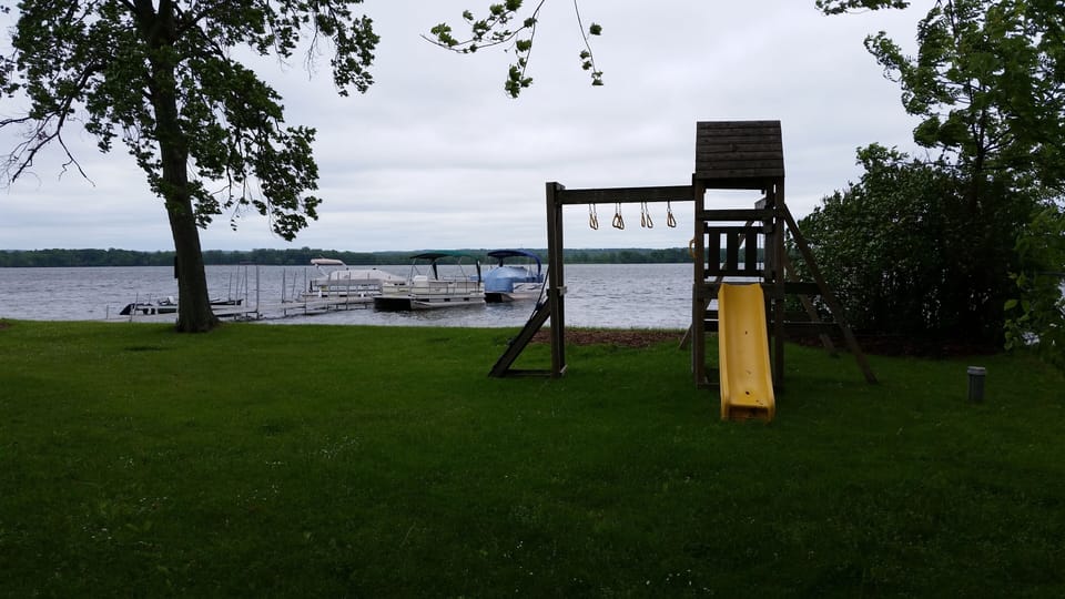 Play area by the lake