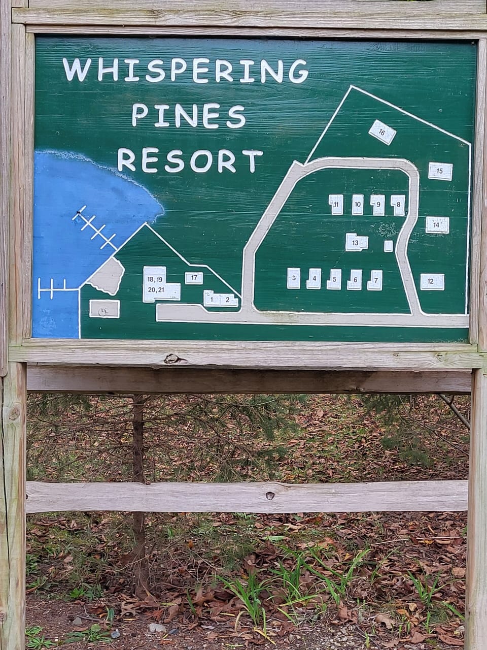 This is the layout of the resort look at Cottage #6 for this listing
