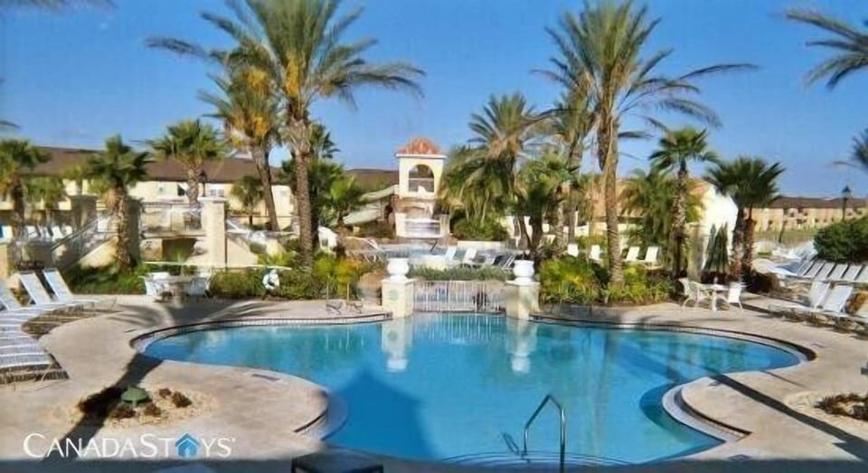 pool with view of water slide