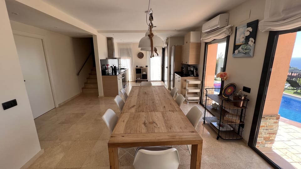 Dining area on the lower floor