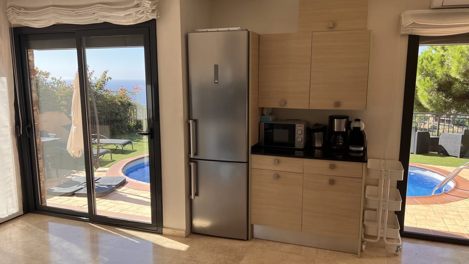 Kitchen and doors to the terrace