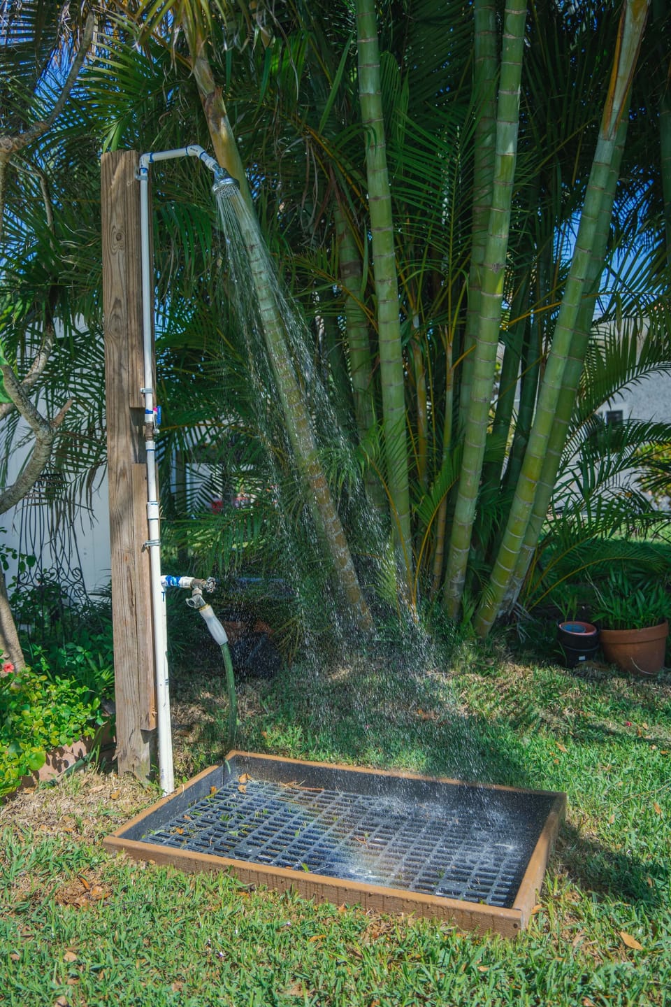 Jump in! +2 refreshing outdoor showers will really cool you off !! 🌴
