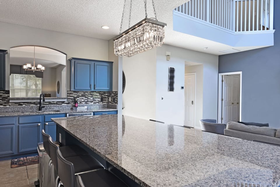 Fully updated kitchen with granite counter tops and large nook table