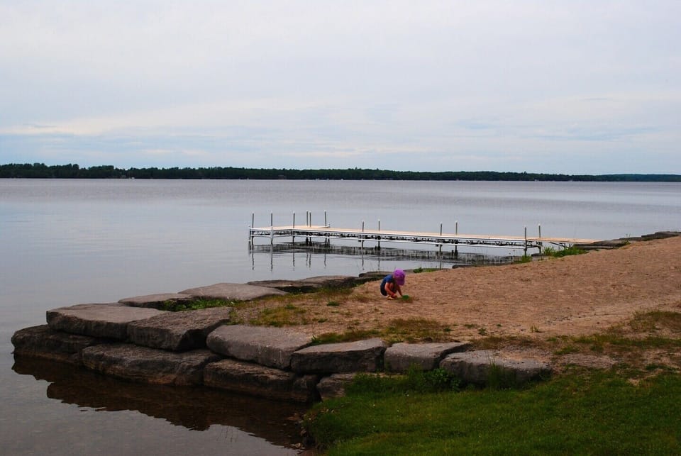 Beach and dock area