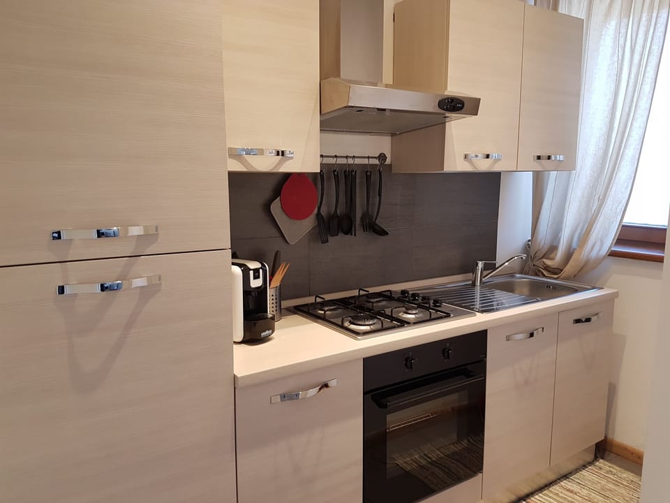 Panoramic Apartment, Balcony, Mountain View | Private kitchenette | Fridge, microwave, stovetop, coffee/tea maker