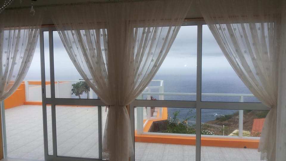 view from upstairs bed