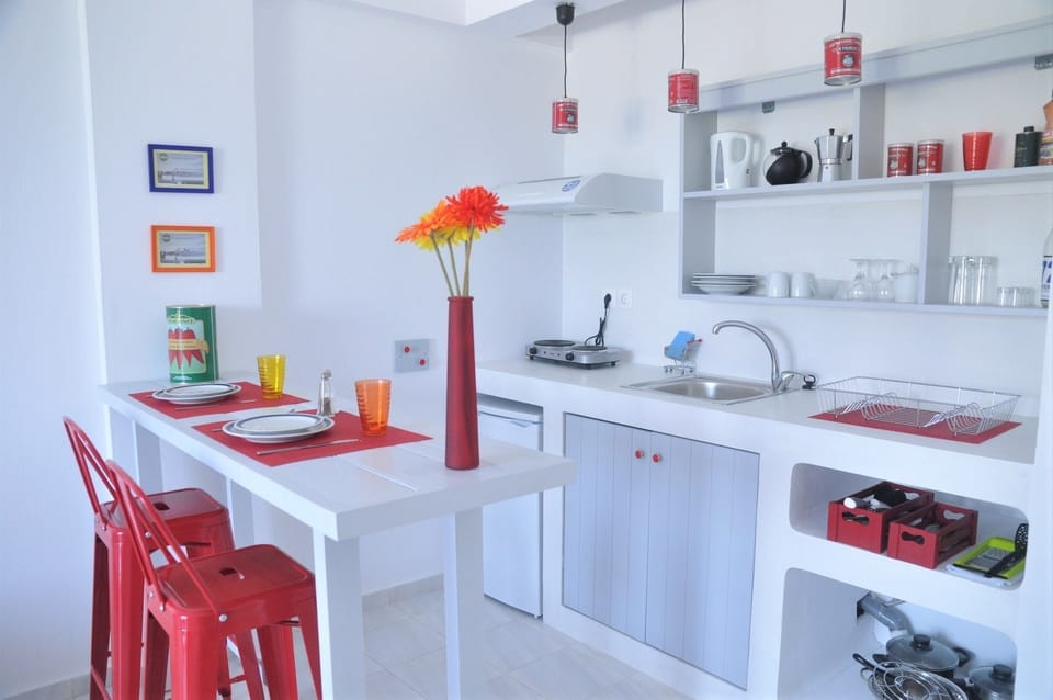 Apartment, Sea View (Louis) | Private kitchenette | Fridge, stovetop, espresso maker, coffee/tea maker