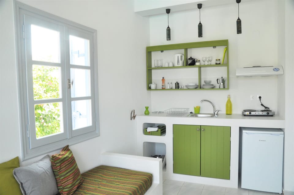 Apartment, Sea View (Philippe) | Private kitchenette | Fridge, stovetop, espresso maker, coffee/tea maker