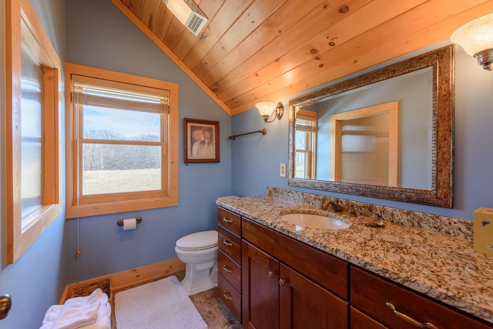 Private bathroom for King bedroom with large walk-in shower