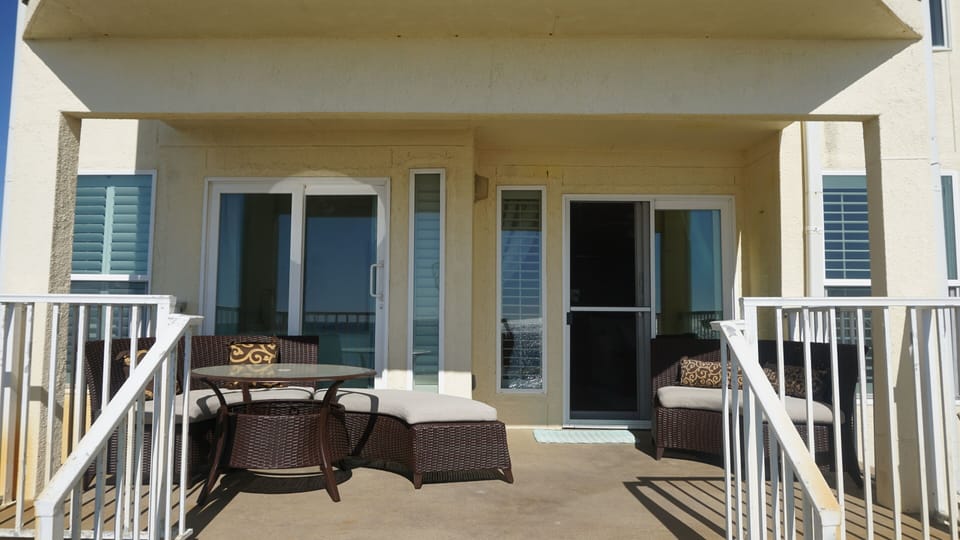 Porch off living - gulf front condo