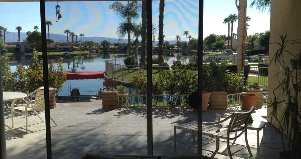 Example of views from LR and kitchen-screen does not appear as dark in real life