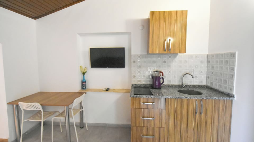 Studio Suite, 1 Queen Bed with Sofa bed, Kitchen, City View | Private kitchen | Fridge, stovetop, coffee/tea maker, electric kettle