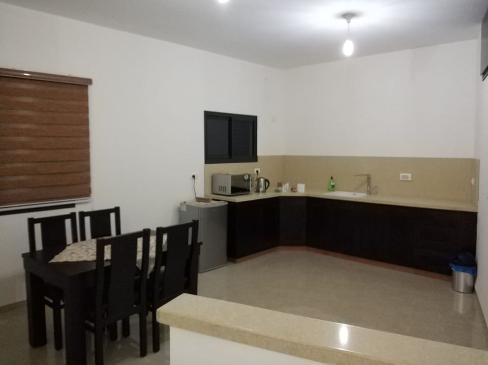 Fridge, microwave, coffee/tea maker